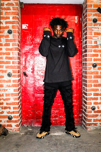 Black LS plus polo tee 2